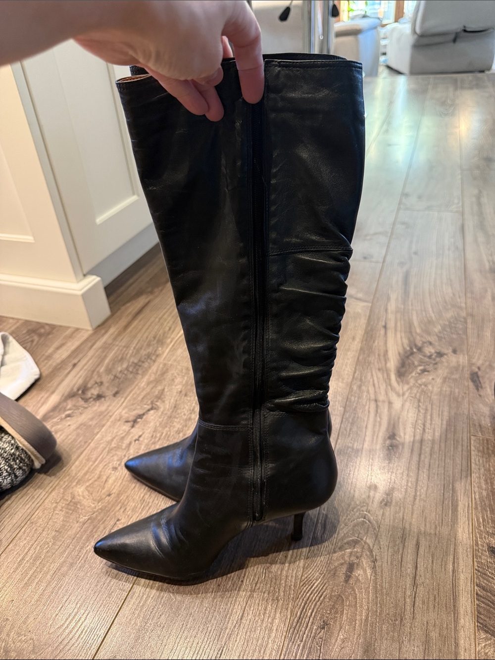 Brazilian designer lamb leather pointed fall boots clearance 39 /9